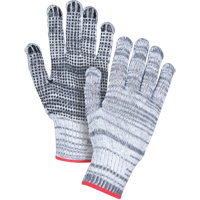 Gants tricot&eacute;s &agrave; pois, Poly/coton, Un c&ocirc;t&eacute;, Calibre 7, Petit Cintas