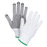 Dotted String Knit Gloves, Poly/Cotton, Single Sided, 7 Gauge, Medium Cintas