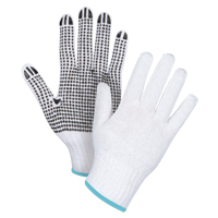Gants tricot&eacute;s &agrave; pois, Poly/coton, Un c&ocirc;t&eacute;, Calibre 7, T-Grand Cintas