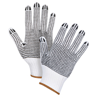 Gants tricot&eacute;s deux c&ocirc;t&eacute;s &agrave; pois, Poly/coton, Deux c&ocirc;t&eacute;s, Calibre 7, Grand Cintas