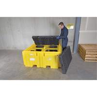 IBC Spill Pallet Plus&reg; Without Drain, 365 US gal. Spill Capacity, 62" x 62" x 28" Cintas