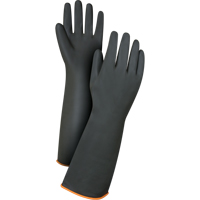 Gants de poids lourd pour la manipulation de produits chimiques, Taille Grand/9, 18" lo, Latex de caoutchouc, 30 mils Cintas