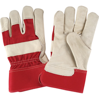 Premium Dry-Palm Fitters Gloves, Large, Grain Cowhide Palm, Cotton Inner Lining Cintas