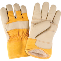 Gants d'ajusteur doubl&eacute;s pour l'hiver d'usage standard, 2T-Grand, Paume en Cuir fleur de vache, Doublure en Boa Cintas