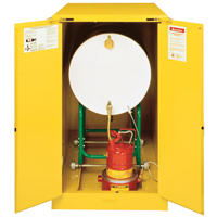 Armoires Sure-Grip EX pour entreposage de barils &agrave; l'horizontale, Capacit&eacute; de 55 gal. US, Jaune Cintas