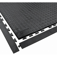 Rejuvenator Connect No. 502 Matting, Polyurethane, 3' W x 3' L, 5/8" Thick, Black Cintas