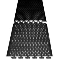Rejuvenator Connect No. 502 Matting, Polyurethane, 3' W x 3' L, 5/8" Thick, Black Cintas