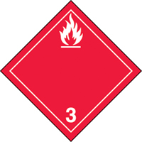 &eacute;tiquettes d'exp&eacute;dition TMD, Classe 3, Liquides inflammables, Papier Cintas