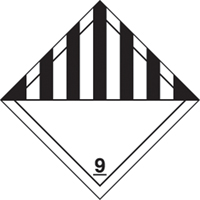 &eacute;tiquettes d'exp&eacute;dition TMD, Classe 9, Mati&egrave;res dangereuses diverses, Papier Cintas