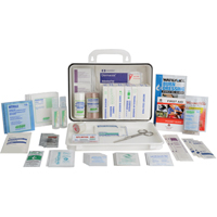 Contractors' First Aid Kit, Class 1 Medical Device, Plastic Box Cintas
