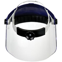 Ratchet Headgear with Faceshield, Polycarbonate, Ratchet Suspension Cintas