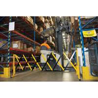 Expandable Barrier, 37" H x 11' L, Black/Yellow Cintas