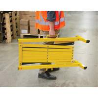 Expandable Barrier, 37" H x 11' L, Black/Yellow Cintas