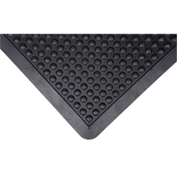 Anti-Fatigue Dome Matting, Bubbled, 2' x 3' x 1/2", Black, Rubber Cintas