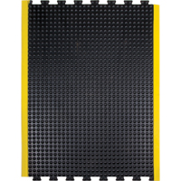 Anti-Fatigue Dome Matting, Bubbled, 3' x 4' x 1/2", Black, Rubber Cintas