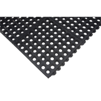 Anti-Fatigue Link Matting, Honeycomb, 3' x 3' x 1/2", Black, Natural Rubber Cintas