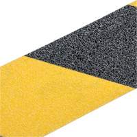 Ruban antid&eacute;rapant de premi&egrave;re qualit&eacute;, 2" x 60', Noir & jaune Cintas