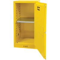Flammable Storage Cabinet, 16 gal., 1 Door, 23" W x 44" H x 18" D Cintas