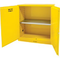 Flammable Storage Cabinet, 30 gal., 2 Door, 43" W x 44" H x 18" D Cintas