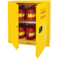 Flammable Storage Cabinet, 30 gal., 2 Door, 43" W x 44" H x 18" D Cintas