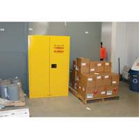 Flammable Storage Cabinet, 45 gal., 2 Door, 43" W x 65" H x 18" D Cintas