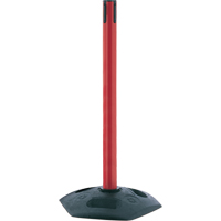 Poteau receveur robuste &agrave; ligne simple, Hauteur de 38", Rouge Cintas