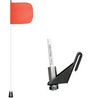 Safety Whip&reg; Light-Duty Whips, Window Mount, 5' High, Orange Cintas