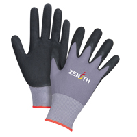 ZX-1 Premium Touchscreen Compatible Gloves, 6/X-Small, Foam Nitrile Coating, 15 Gauge, Nylon Shell Cintas