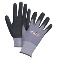 Gants ZX-1 de premi&egrave;re qualit&eacute; compatibles avec les &eacute;crans tactiles, 10/T-Grand, R&ecirc;vetement Nitrile/Mousse de nitrile, Calibre 15, Enveloppe en Nylon Cintas