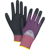 Gants enduits de premi&egrave;re qualit&eacute; ZX-2, 9/Grand, R&ecirc;vetement Nitrile/Mousse de nitrile, Calibre 18, Enveloppe en Nylon Cintas