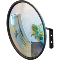 Convex Mirror with Bracket, Indoor/Outdoor, 12" Diameter Cintas