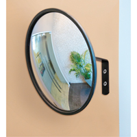 Convex Mirror with Bracket, Indoor/Outdoor, 12" Diameter Cintas