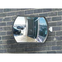 Roundtangular Convex Mirror with Telescopic Arm, 12" H x 18" W, Indoor/Outdoor Cintas