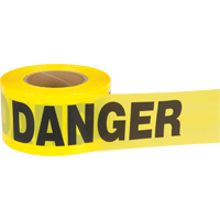 "Danger" Barricade Tape, Bilingual, 3" W x 1000' L, 1.5 mils, Black on Yellow Cintas