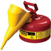 Safety Cans, Type I, Steel, 1 US gal., Red, FM Approved/UL/ULC Listed Cintas