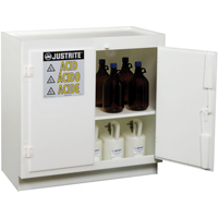 Solid Polyethylene Acid Cabinets, 6 x 0.66043 Gal., 36" x 35.75" x 21.75" Cintas