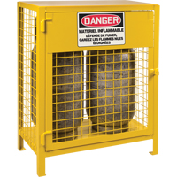 Gas Cylinder Cabinets, 2 Cylinder Capacity, 30" W x 17" D x 37" H, Yellow Cintas
