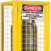 CSA-Compliant Gas Cylinder Safety Cabinet, 2 Cylinder Capacity, 17" W x 17" D x 69" H, Yellow Cintas