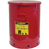 Hand Operated Oily Waste Can, FM Approved/UL Listed, 21 US gal., Red Cintas