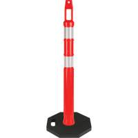 Poteau d&eacute;lin&eacute;ateur de premi&egrave;re qualit&eacute;, 42" h, Orange Cintas