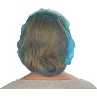 Non-Woven Bouffant Caps, Polypropylene, 21"/Large, Blue Cintas