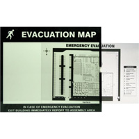 Insert transparent de cadre pour plan d'&eacute;vacuation Cintas
