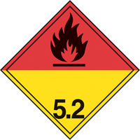 TDG Shipping Labels, Class 5.2, Organic Peroxides, Paper Cintas