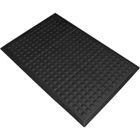 Rejuvenator&reg; Connect No. 502 for Single Workstation, Polyurethane, 2' W x 3' L, 5/8" Thick, Black Cintas