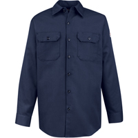 Flame-Resistant Work Shirts, Small, Navy Blue Cintas