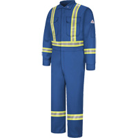 Flame-Resistant Premium Coveralls with Reflective Trim, Size 38, Royal Blue, 12.2 cal/cm² Cintas