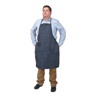 Apron, Cotton, 38" L x 28" W, Blue Cintas