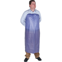 Lightweight Apron, Vinyl, 45" L x 36" W, Blue Cintas