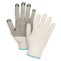 Gants l&eacute;gers tricot&eacute;s &agrave; pois, Poly/coton, Un c&ocirc;t&eacute;, Calibre 7, T-Grand Cintas