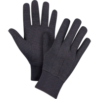 Jersey Gloves, Large, Brown, Unlined, Knit Wrist Cintas